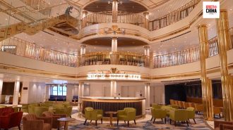 Un vistazo al interior del primer gran crucero construido por China