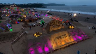 Festival de esculturas de arena deslumbró en el este de China