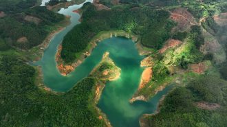 El maravilloso entorno del parque geológico en China
