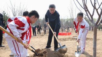 Plantando árboles en Beijing, Xi pidió esfuerzos para forestación de una China hermosa